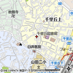 大阪府吹田市千里丘上18-24周辺の地図
