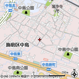 兵庫県姫路市飾磨区中島1005周辺の地図