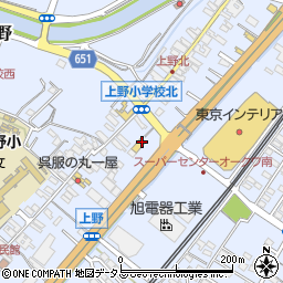 ミニストップ河芸上野店周辺の地図