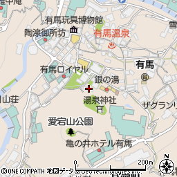 兵庫県神戸市北区有馬町1908周辺の地図