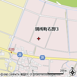 兵庫県三木市別所町石野3丁目周辺の地図