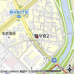 大阪府茨木市野々宮周辺の地図