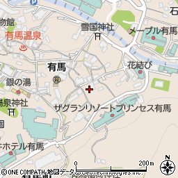 兵庫県神戸市北区有馬町1349周辺の地図