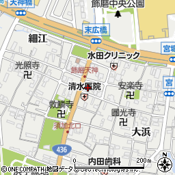 兵庫県姫路市飾磨区天神110周辺の地図