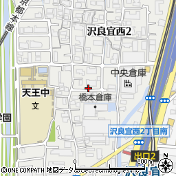大阪府茨木市沢良宜西周辺の地図