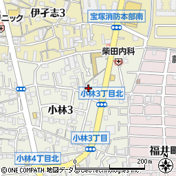 宝塚市小林３丁目テラスハウス周辺の地図