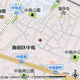 兵庫県姫路市飾磨区中島1007周辺の地図