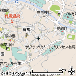 兵庫県神戸市北区有馬町373周辺の地図