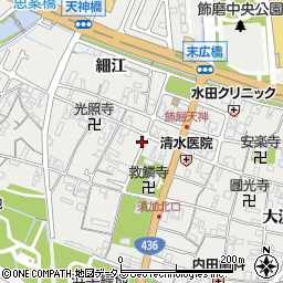 兵庫県姫路市飾磨区天神39周辺の地図