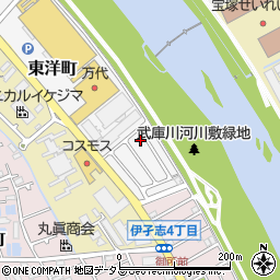 兵庫県宝塚市東洋町9-2周辺の地図
