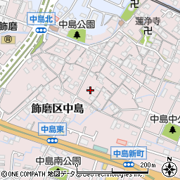 兵庫県姫路市飾磨区中島1012-6周辺の地図