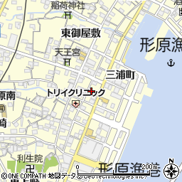 愛知県蒲郡市形原町三浦町11周辺の地図