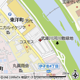 兵庫県宝塚市東洋町9-18周辺の地図