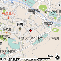 兵庫県神戸市北区有馬町372周辺の地図