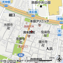 兵庫県姫路市飾磨区天神126周辺の地図