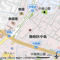 兵庫県姫路市飾磨区中島664周辺の地図