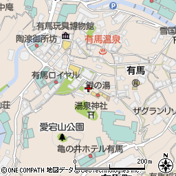 兵庫県神戸市北区有馬町1642周辺の地図