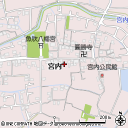 兵庫県姫路市網干区宮内161周辺の地図
