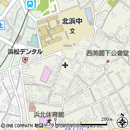 静岡県浜松市浜名区西美薗170-4周辺の地図