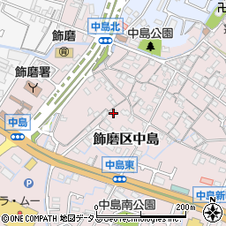 兵庫県姫路市飾磨区中島721周辺の地図