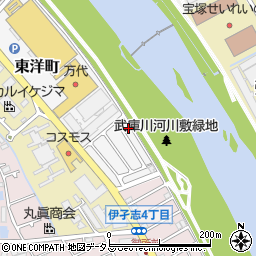 兵庫県宝塚市東洋町10-3周辺の地図