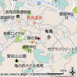 兵庫県神戸市北区有馬町344周辺の地図