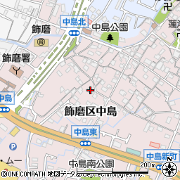 兵庫県姫路市飾磨区中島706周辺の地図