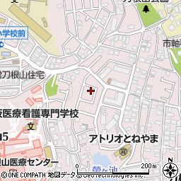 大阪府豊中市刀根山周辺の地図