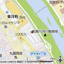 兵庫県宝塚市東洋町9-1周辺の地図