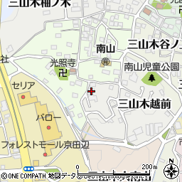 京都府京田辺市三山木越前2周辺の地図