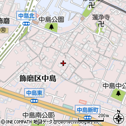 兵庫県姫路市飾磨区中島1012周辺の地図