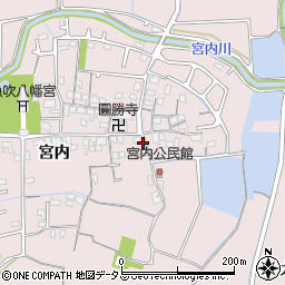 兵庫県姫路市網干区宮内134周辺の地図
