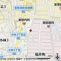 宝塚福井郵便局 ＡＴＭ周辺の地図