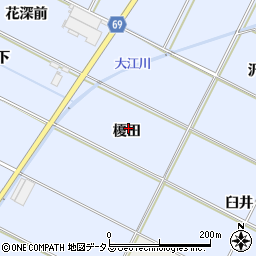 愛知県豊橋市下条東町榎田周辺の地図