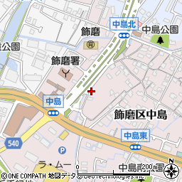 兵庫県姫路市飾磨区中島657周辺の地図
