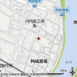 兵庫県姫路市飾磨区（阿成渡場）周辺の地図