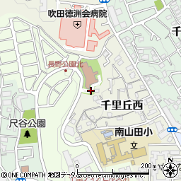 大阪府吹田市千里丘西周辺の地図