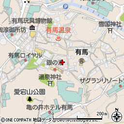 兵庫県神戸市北区有馬町345周辺の地図