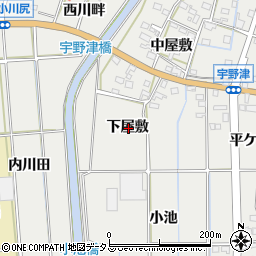 愛知県西尾市吉良町吉田下屋敷周辺の地図