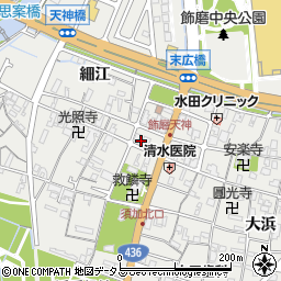 兵庫県姫路市飾磨区天神100周辺の地図
