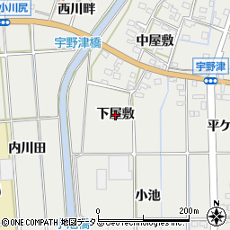 愛知県西尾市吉良町吉田（下屋敷）周辺の地図