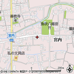 兵庫県姫路市網干区宮内1663周辺の地図