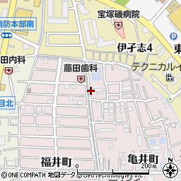 兵庫県宝塚市亀井町1周辺の地図