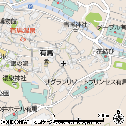 兵庫県神戸市北区有馬町1372周辺の地図