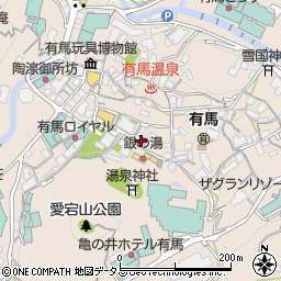 兵庫県神戸市北区有馬町1225周辺の地図