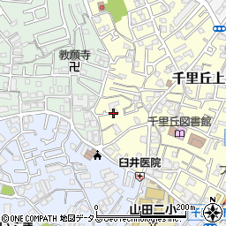 大阪府吹田市千里丘上20周辺の地図