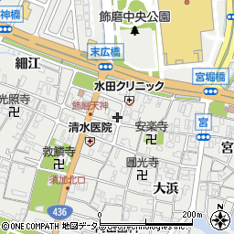 兵庫県姫路市飾磨区天神158周辺の地図