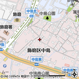 兵庫県姫路市飾磨区中島703周辺の地図