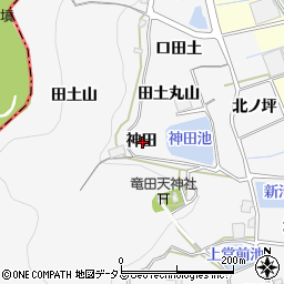 愛知県蒲郡市西浦町神田周辺の地図