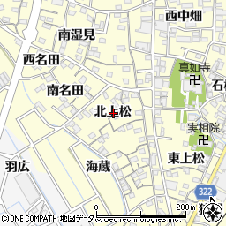 愛知県蒲郡市形原町北上松周辺の地図